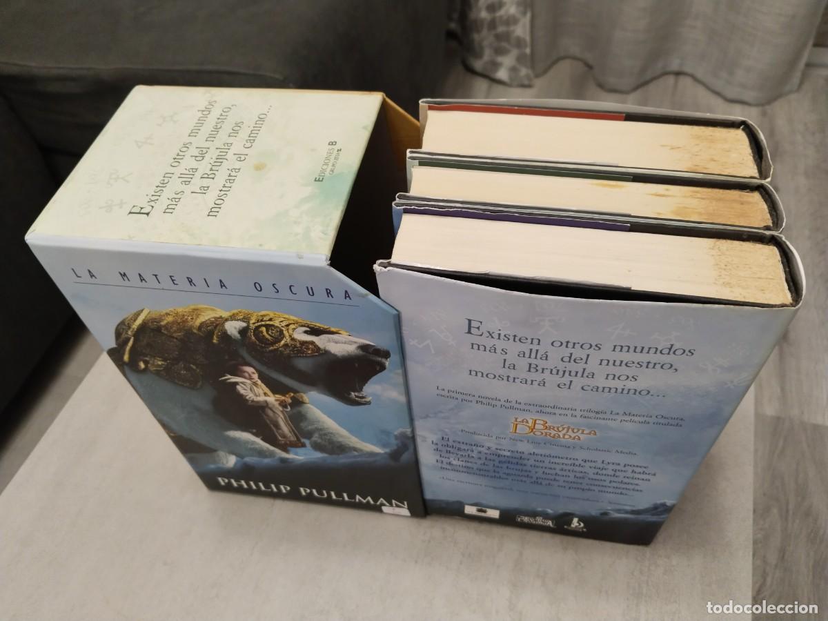 Libros de segunda mano: LA MATERIA OSCURA COMPLETA, BRUJULA DORADA CATALEJO LACADO DAGA, PHILIP PULLMAN CAJA EDICIONES B