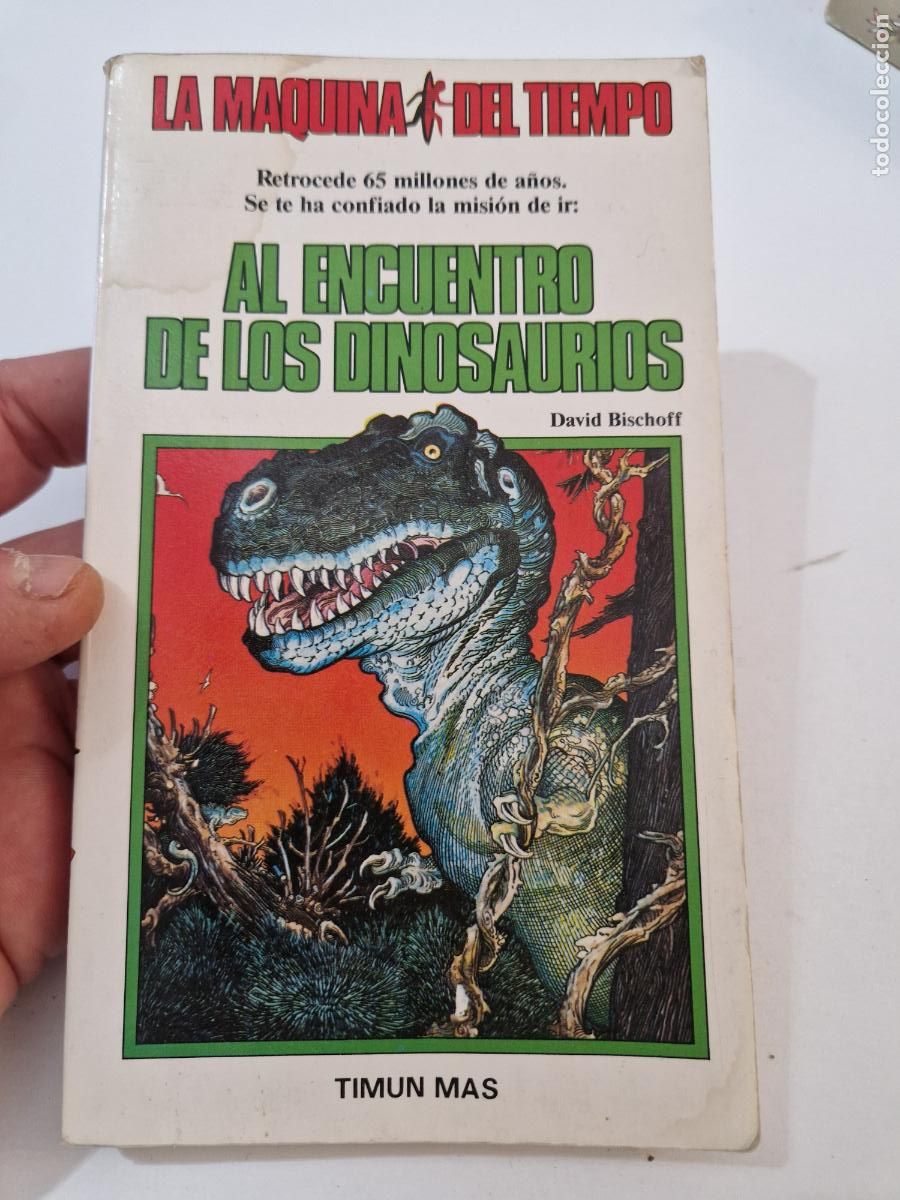 Libros de segunda mano: antiguo libro juego la maquina del tiempo al encuentro entre los dinosaurios Timun mas n&ordm; 2 1984