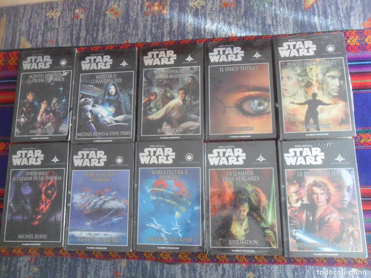 Libros de segunda mano: BIBLIOTECA STAR WARS LOTE DE 14 LIBROS 10 DE ELLOS PRECINTADOS. PLANETA 2010. RAROS.