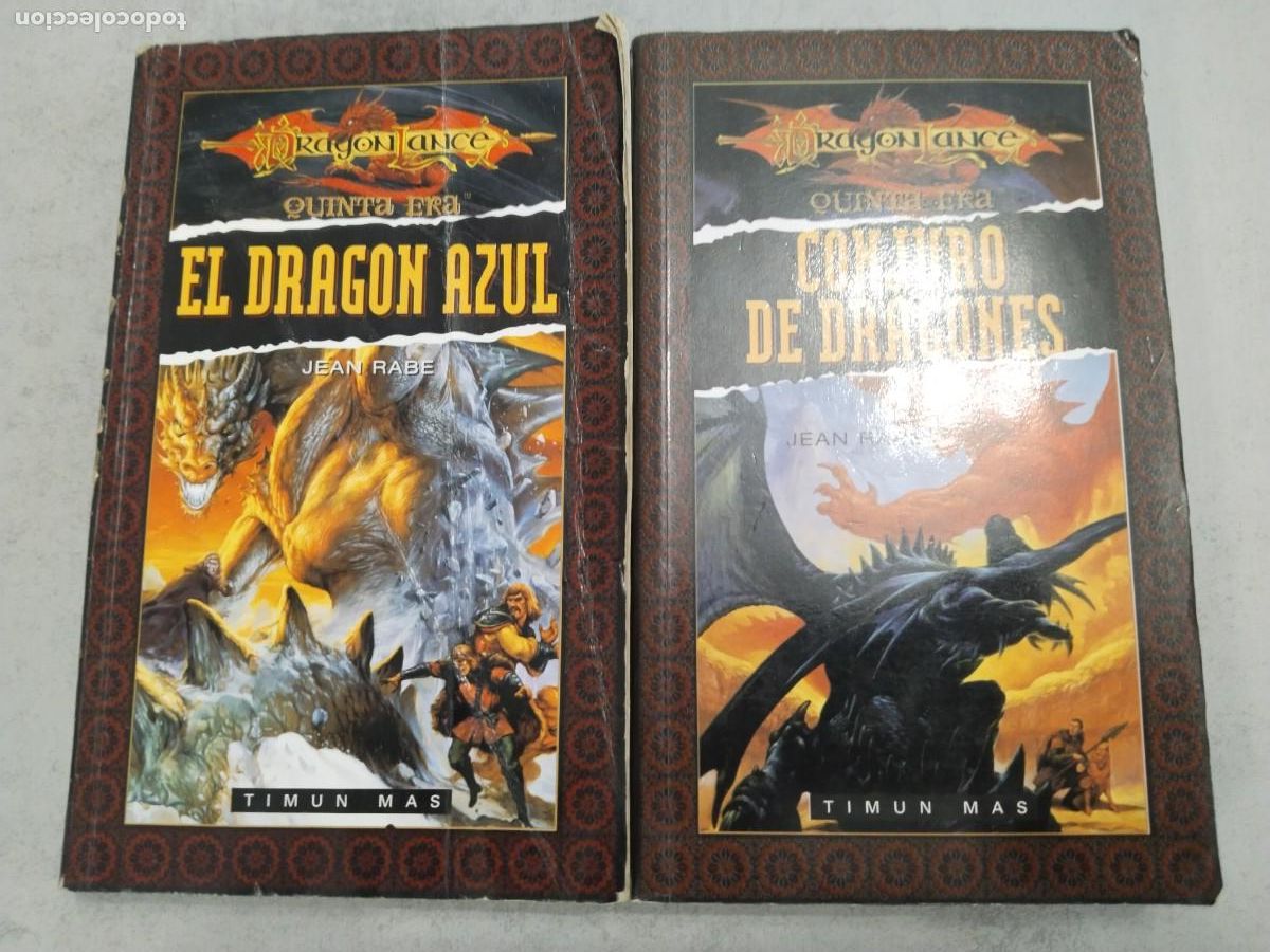 Libros de segunda mano: EL DRAG&Oacute;N AZUL (ESTADO REGULAR), CONJURO DE DRAGONES, LA QUINTA ERA 2 3 DRAGONLANCE TIMUN MAS