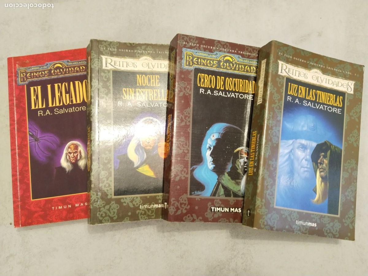 Libros de segunda mano: EL LEGADO DEL DROW COMPLETA, ELFO OSCURO, REINOS OLVIDADOS, SALVATORE TIMUN MAS