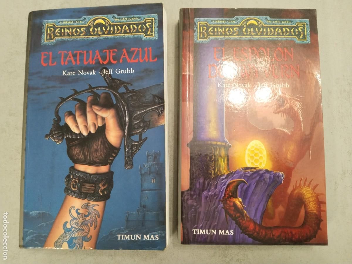 Libros de segunda mano: EL TATUAJE AZUL, ESPOLON DEL WYVERN, TRILOG&Iacute;A DE LOS REINOS OLVIDADOS 1 2 TIMUN MAS