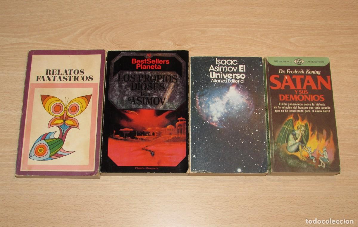 Libros de segunda mano: Lote 4 C. ficci&oacute;n, fantas&iacute;a y divulgaci&oacute;n. Universo y propios Dioses Asimov Sat&aacute;n Koning a&ntilde;os 70-80