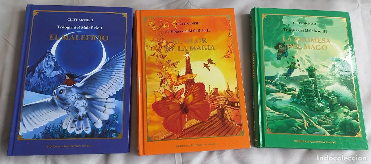 Libros de segunda mano: TRILOGIA DEL MALEFICIO. CLIFF McNISH BIBLIOTECA FANTASTICA JUVENIL. Promesa del mago,olor de magia