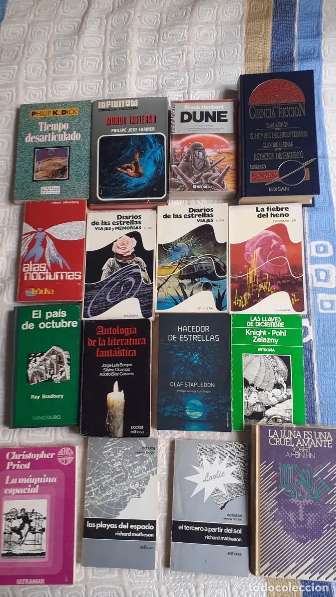 Libros de segunda mano: LOTE 16 libros de fantas&iacute;a y ciencia-ficci&oacute;n (S Lem, Philip K Dick, Bradbury, Heinlein...)