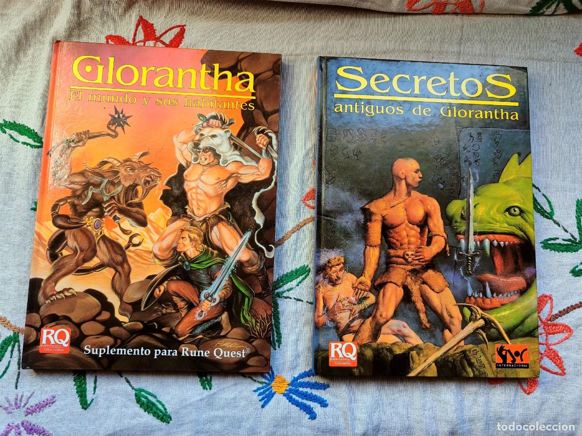 Libros de segunda mano: Glorantha. El mundo y sus habitantes y Secretos antiguos de Glorantha. Juego de rol. Joc.
