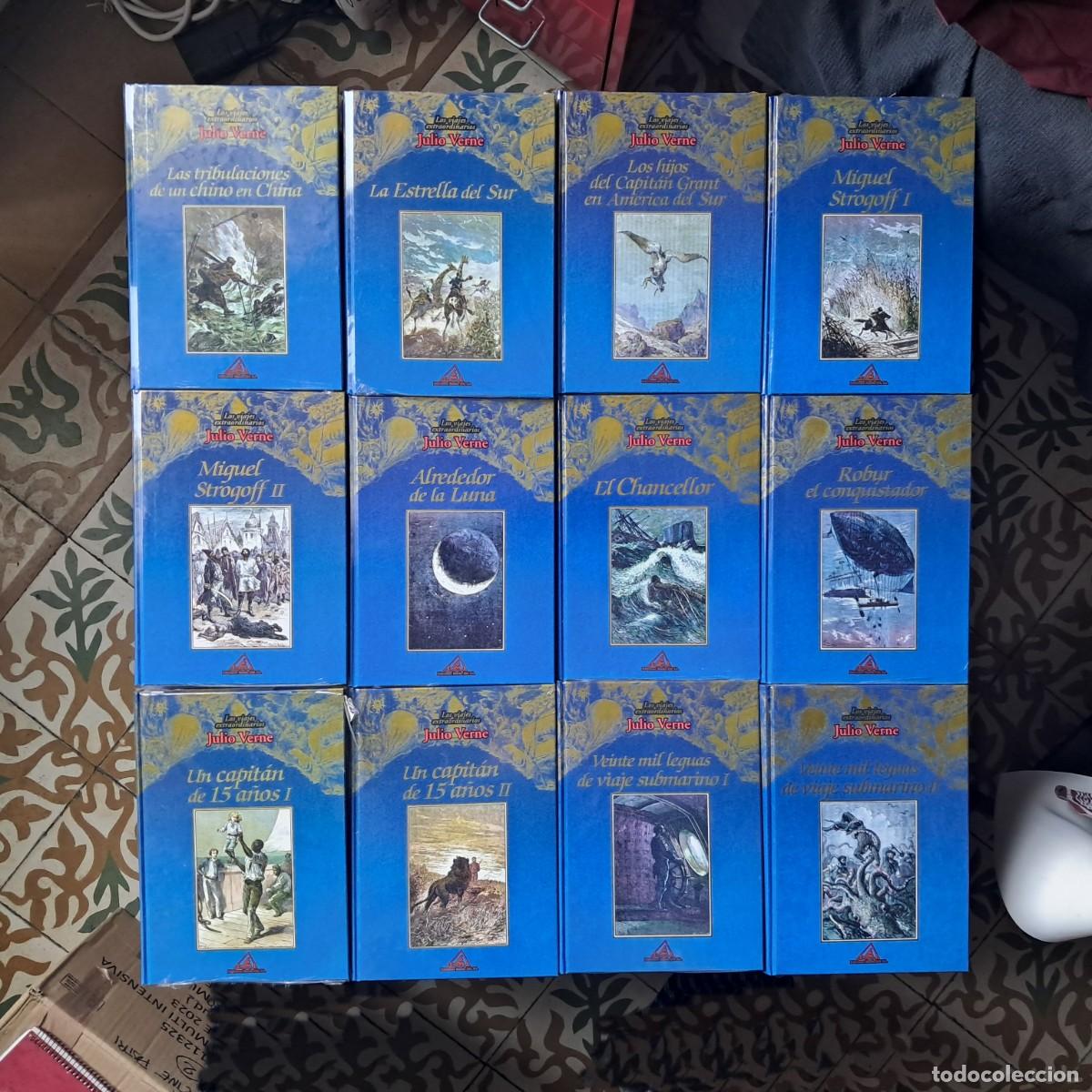 Libros de segunda mano: LOS VIAJES EXTRAORDINARIOS - JULIO VERNE (12 TOMOS )