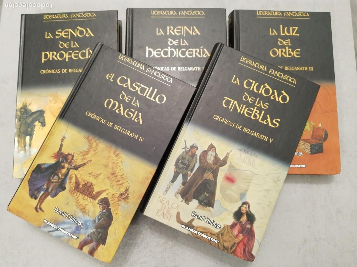 Libros de segunda mano: CR&Oacute;NICAS DE BELGARATH COMPLETA 5 LIBROS PLANETA TAPA DURA DAVID EDDINGS CRONICAS