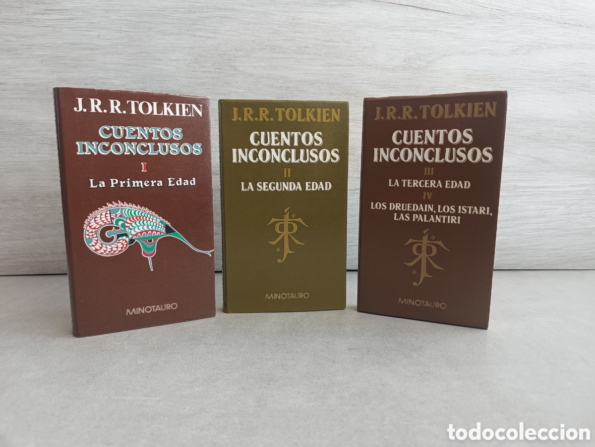 Libros de segunda mano: Cuentos Inconclusos. Primera, segunda y tercera edad. J. R.R.Tolkien. Editorial Minotauro.