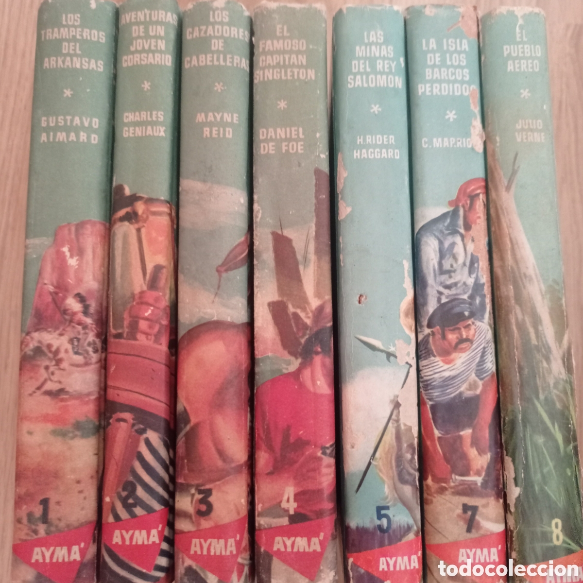 Libros de segunda mano: La Colecci&oacute;n Jeep de la editorial Aym&aacute;. 1954, n&uacute;meros 1,2,3,4,5,7,8