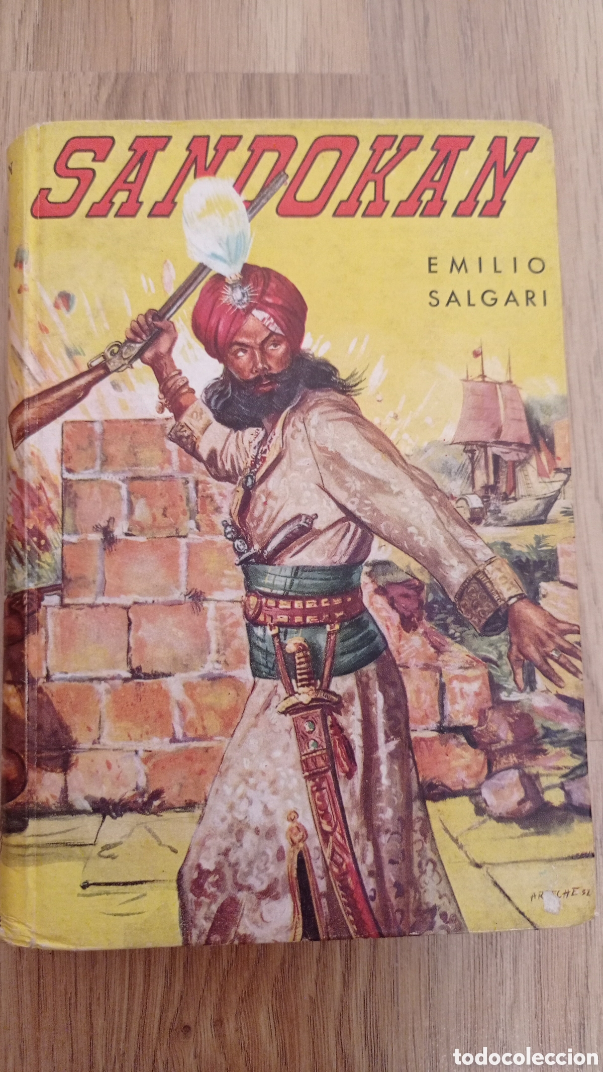 Libros de segunda mano: SANDOKAN. Emilio Salgari. 1953. Colecci&oacute;n Robin Hood