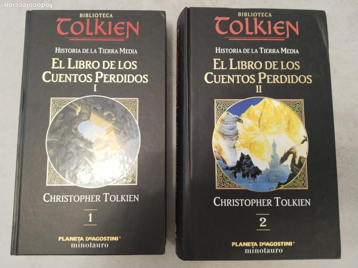 Libros de segunda mano: EL LIBRO DE LOS CUENTOS PERDIDOS COMPLETA, TOLKIEN, 2 TOMOS BIBLIOTECA PLANETA MINOTAURO TAPA DURA