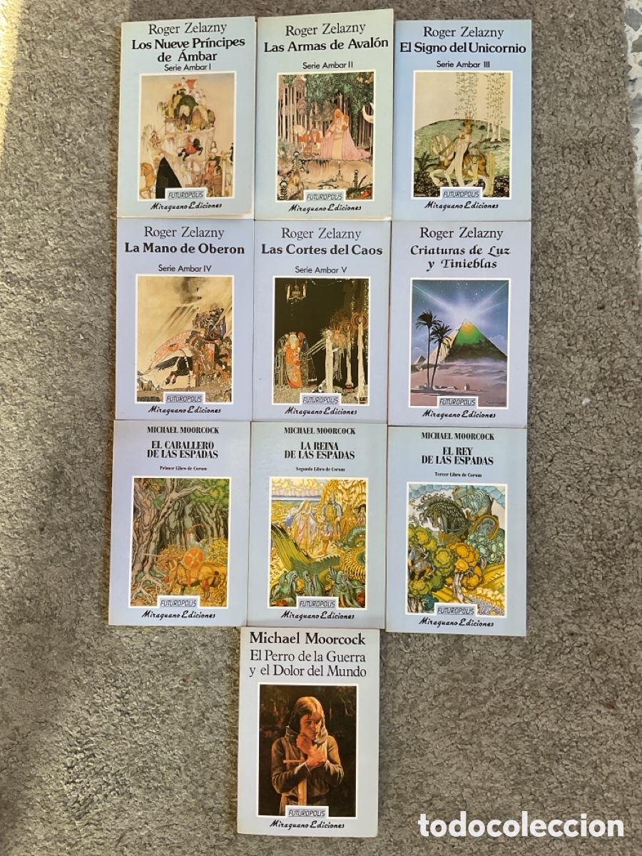 Libros de segunda mano: LOTE FUTUR&Oacute;POLIS (MIRAGUANO) &ndash; MOORCOCK + SAGA &Aacute;MBAR (ZELAZNY) + FIRMA ORIGINAL BCN 1989