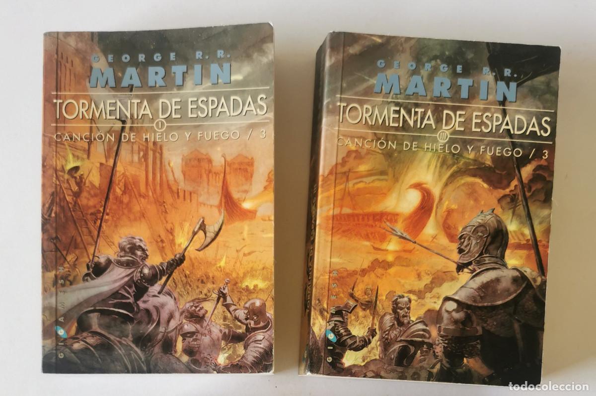 Libros de segunda mano: Tormenta de espadas I y III. George R. R. Martin - Canci&oacute;n de hielo y fuego 3. Gigamesh bolsillo