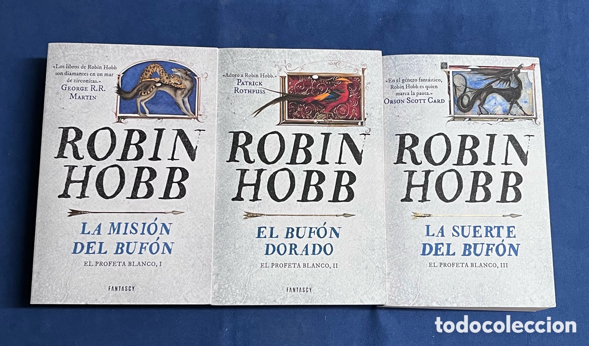 Libros de segunda mano: Trilogia EL PROFETA BLANCO (3 vol&uacute;menes). Robin Hobb. Fantascy. (Buf&oacute;n dorado, Suerte del, Misi&oacute;n)