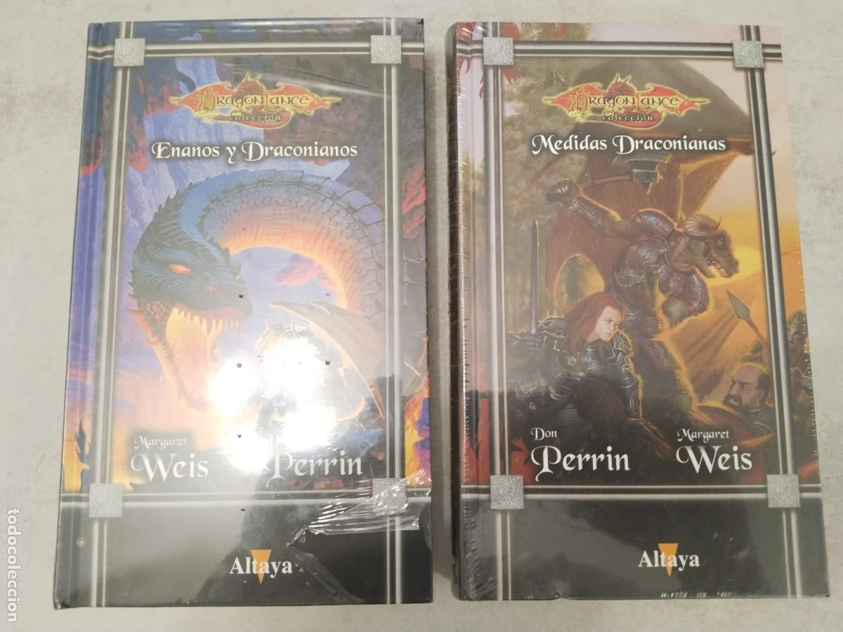 Libros de segunda mano: ENANOS Y DRACONIANOS, MEDIDAS DRACONIANAS, DRAGONLANCE SAGA COMPLETA ALTAYA TAPA DURA