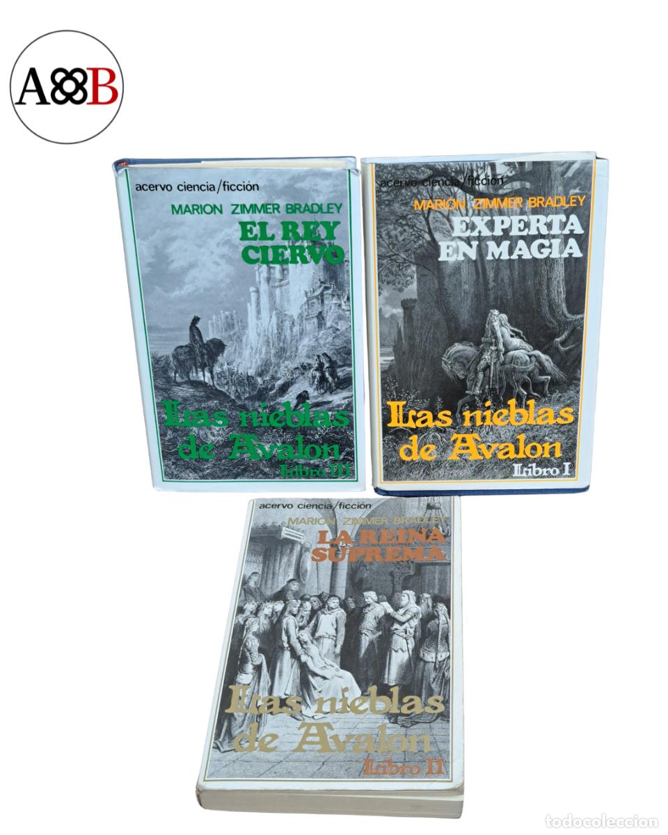 Libros de segunda mano: LOTE 3 LIBROS LAS NIEBLAS DE AVALON (I, II, III) - MARION ZIMMER BRADLEY - ED. ACERVO CIENCIA FICCIO
