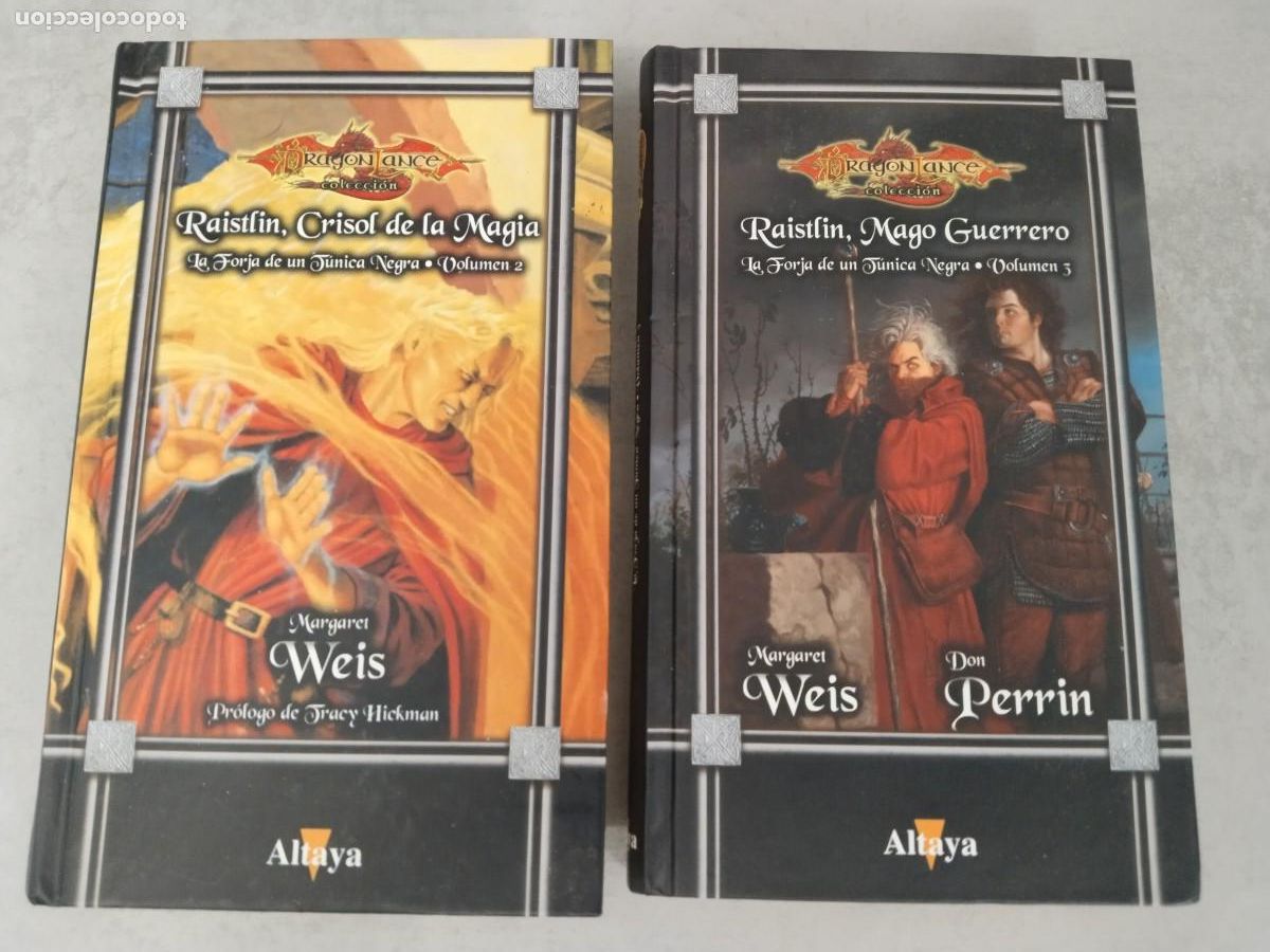 Libros de segunda mano: LA FORJA DE UN TUNICA NEGRA 2 3, RAISTLIN CRISOL MAGIA MAGO GUERRERO DRAGONLANCE ALTAYA