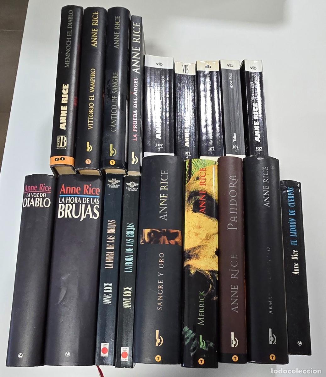 Libros de segunda mano: Anne Rice &mdash; Lote 16 libros: Cr&oacute;nicas Vamp&iacute;ricas + Brujas de Mayfair (C&iacute;rculo de Lectores)