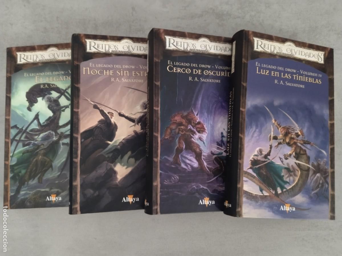 Libros de segunda mano: EL LEGADO DEL DROW COMPLETA, ELFO OSCURO, REINOS OLVIDADOS, SALVATORE ALTAYA