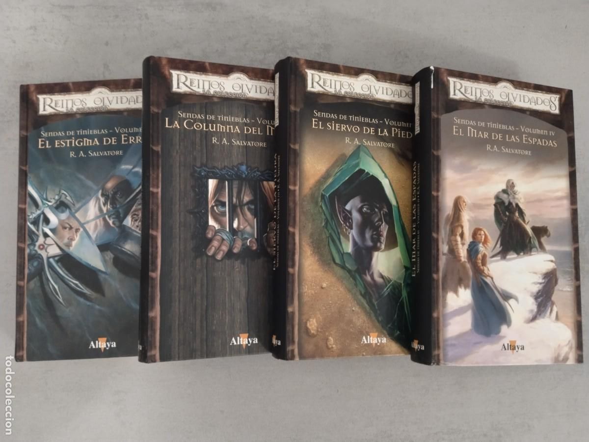 Libros de segunda mano: SENDAS DE TINIEBLAS COMPLETA, ELFO OSCURO, REINOS OLVIDADOS, SALVATORE ALTAYA