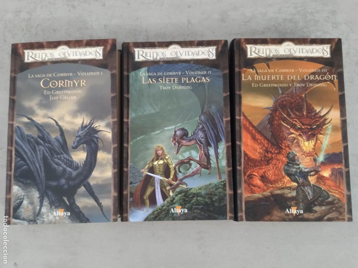 Libros de segunda mano: LA SAGA DE CORMYR COMPLETA, REINOS OLVIDADOS ALTAYA, LAS SIETE PLAGAS MUERTE DEL DRAGON