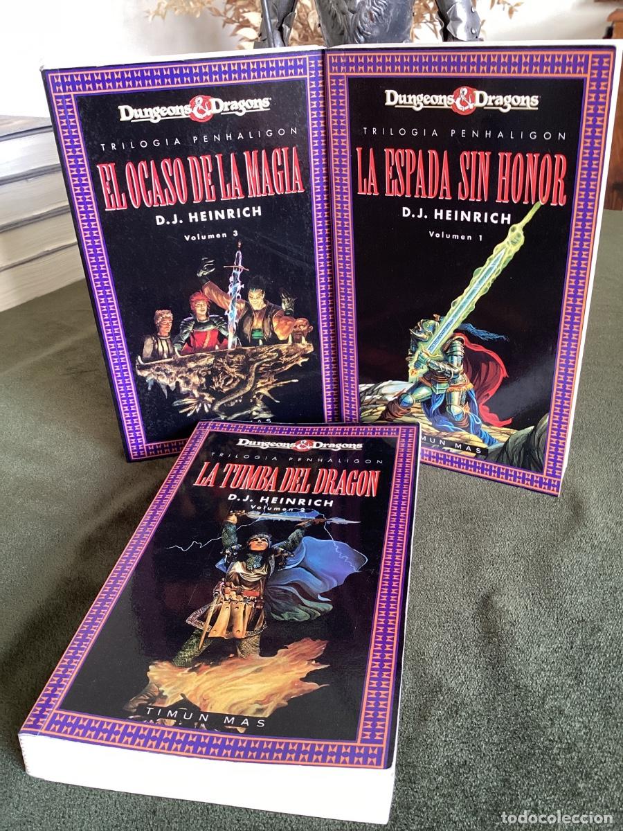 Libros de segunda mano: TRILOGIA PENHALIGON . ESPADA SIN HONOR. TUMBA DEL DRAGON. EL OCASO . TIMUN MAS. COMPLETA.