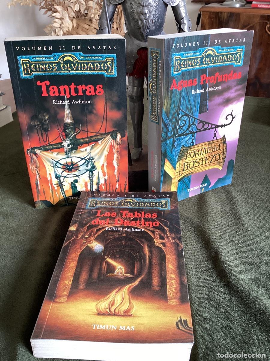 Libros de segunda mano: REINOS OLVIDADOS SERIE AVATAR LAS TABLAS DEL DESTINO+TANTRAS+AGUAS PROFUNDAS - AWLINSON TIMUN MAS.