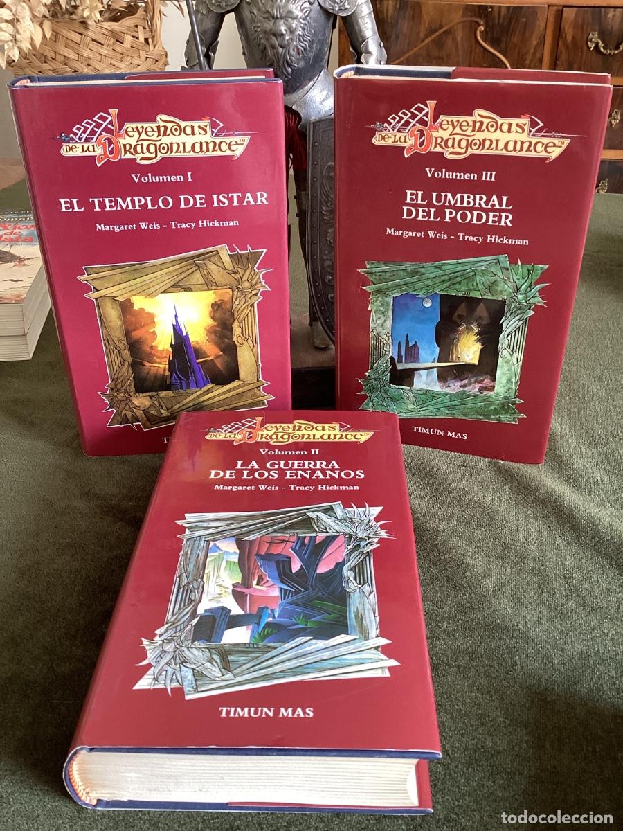 Libros de segunda mano: Trilog&iacute;a Leyendas de la Dragonlance. Margaret Weis y Tracy Hickman. Timun Mas, 1988.