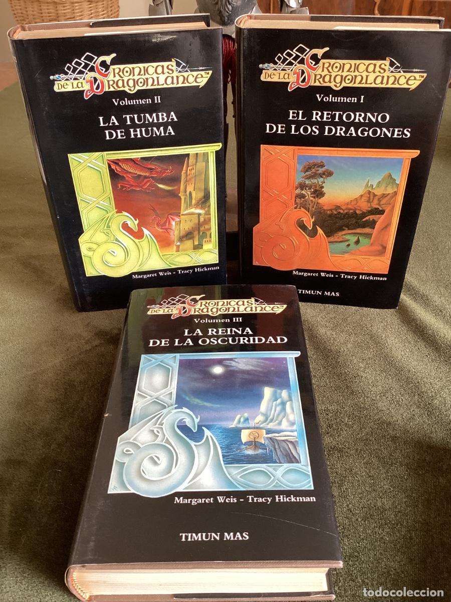 Libros de segunda mano: CR&Oacute;NICAS DE LA DRAGONLANCE. 3 TOMOS. COMPLETO. TIMUN MAS. 1&ordf;ED. 1987/8.