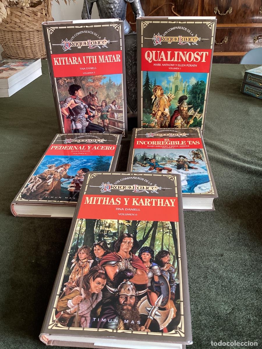Libros de segunda mano: LOS COMPA&Ntilde;EROS DE LA DRAGONLANCE. 5 TOMOS DE 6. TIMUN MAS. 1&ordf; EDICI&Oacute;N.