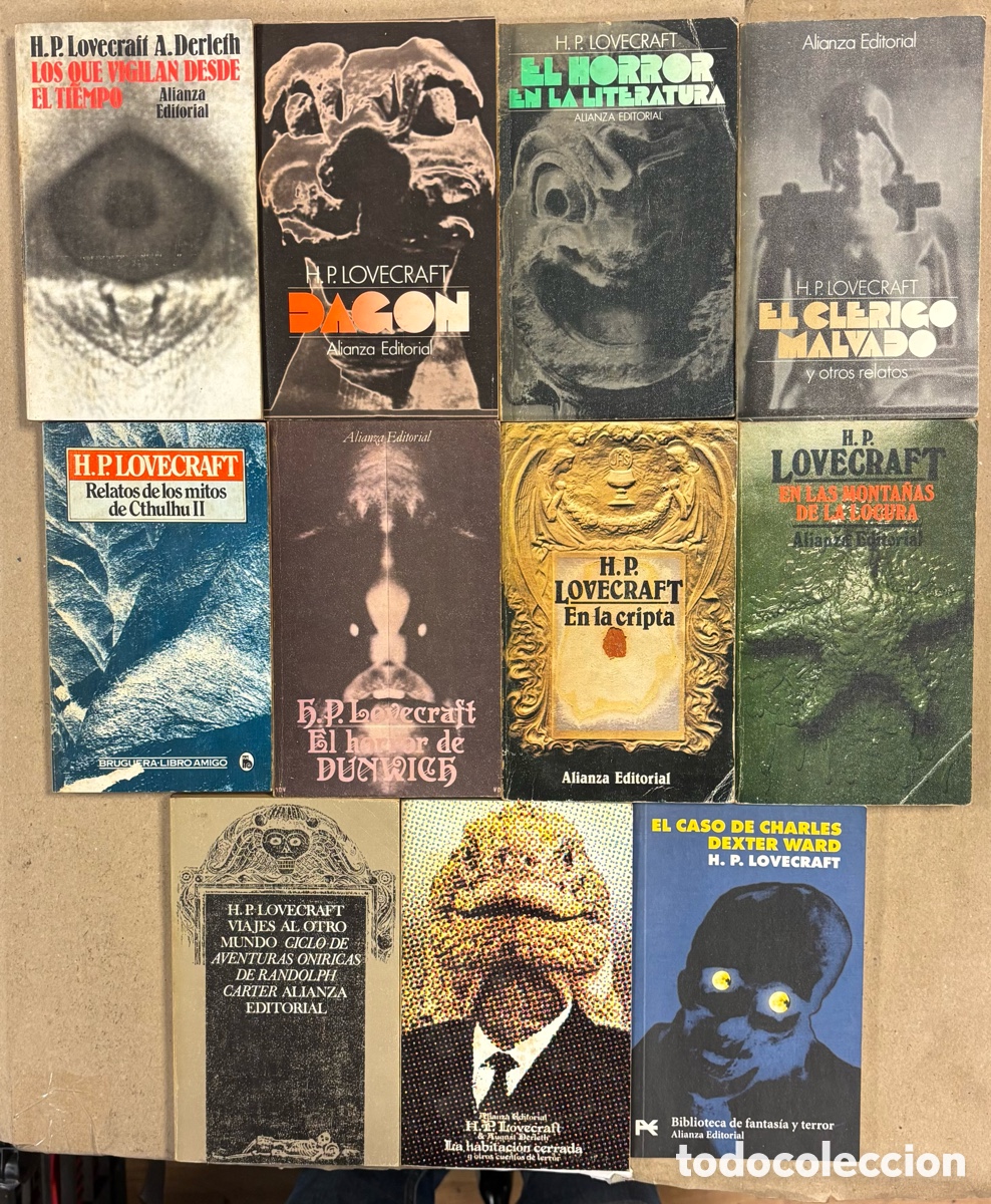Gebrauchte B&uuml;cher: H.P. LOVECRAFT. LOTE DE 11 T&Iacute;TULOS ALIANZA EDITORIAL. VER T&Iacute;TULOS EN FOTOGRAF&Iacute;AS.