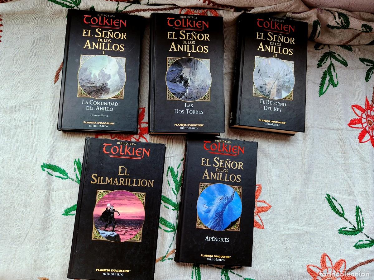 Libros de segunda mano: Trilog&iacute;a El Se&ntilde;or de los Anillos, Silmarillion y Ap&eacute;ndices. Biblioteca J. R. Tolkien. Planeta.