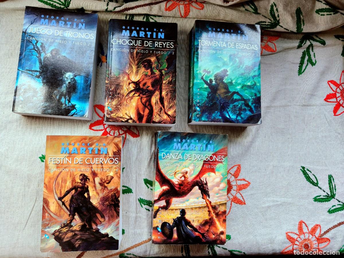 Libros de segunda mano: Colecci&oacute;n Canci&oacute;n de Hielo y Fuego completa. Libros I, II, III, IV y V. Juego de Tronos, Choque de R
