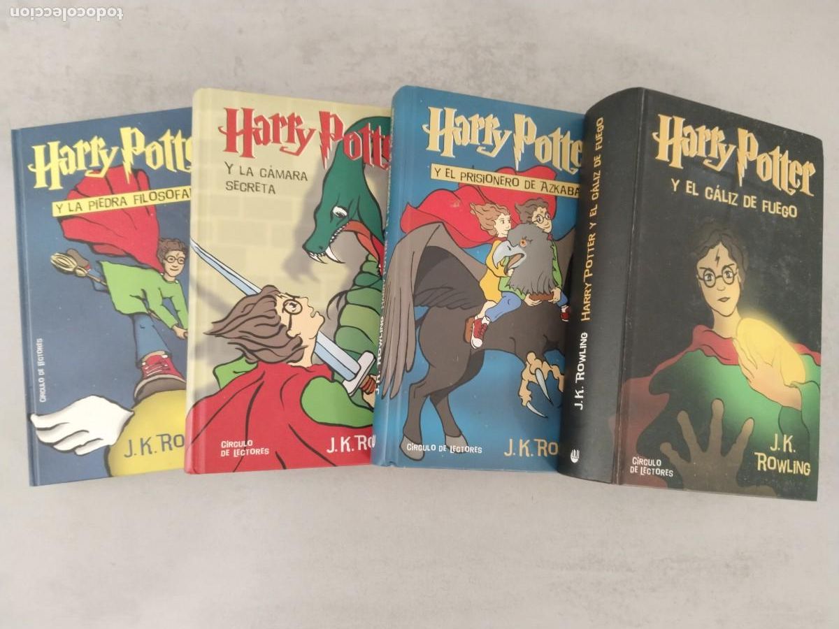 Libros de segunda mano: LOTE HARRY POTTER PIEDRA FILOSOFAL CAMARA SECRETA PRISIONERO AZKABAN CALIZ FUEGO CIRCULO LECTORES