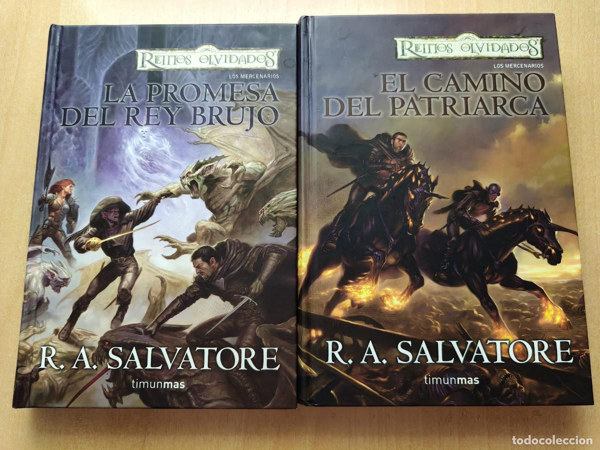 Libros de segunda mano: LOS MERCENARIOS - La promesa del Rey Brujo; El camino del Patriarca - RA SALVATORE - Timun mas