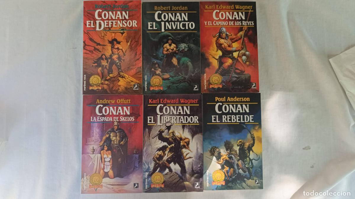 Libros de segunda mano: Lote Conan &mdash; 11 novelas Mart&iacute;nez Roca Fantasy &mdash; Robert Jordan, Wagner, Poul Anderson