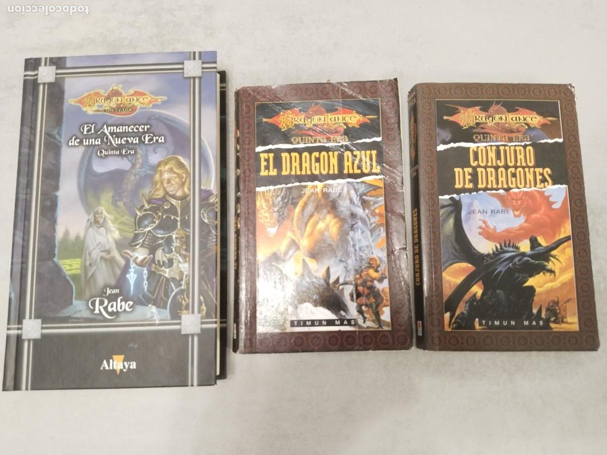 Libros de segunda mano: LA QUINTA ERA COMPLETA, AMANECER NUEVA DRAGON AZUL DRAGONLANCE CONJURO DRAGONES ALTAYA TIMUN MAS