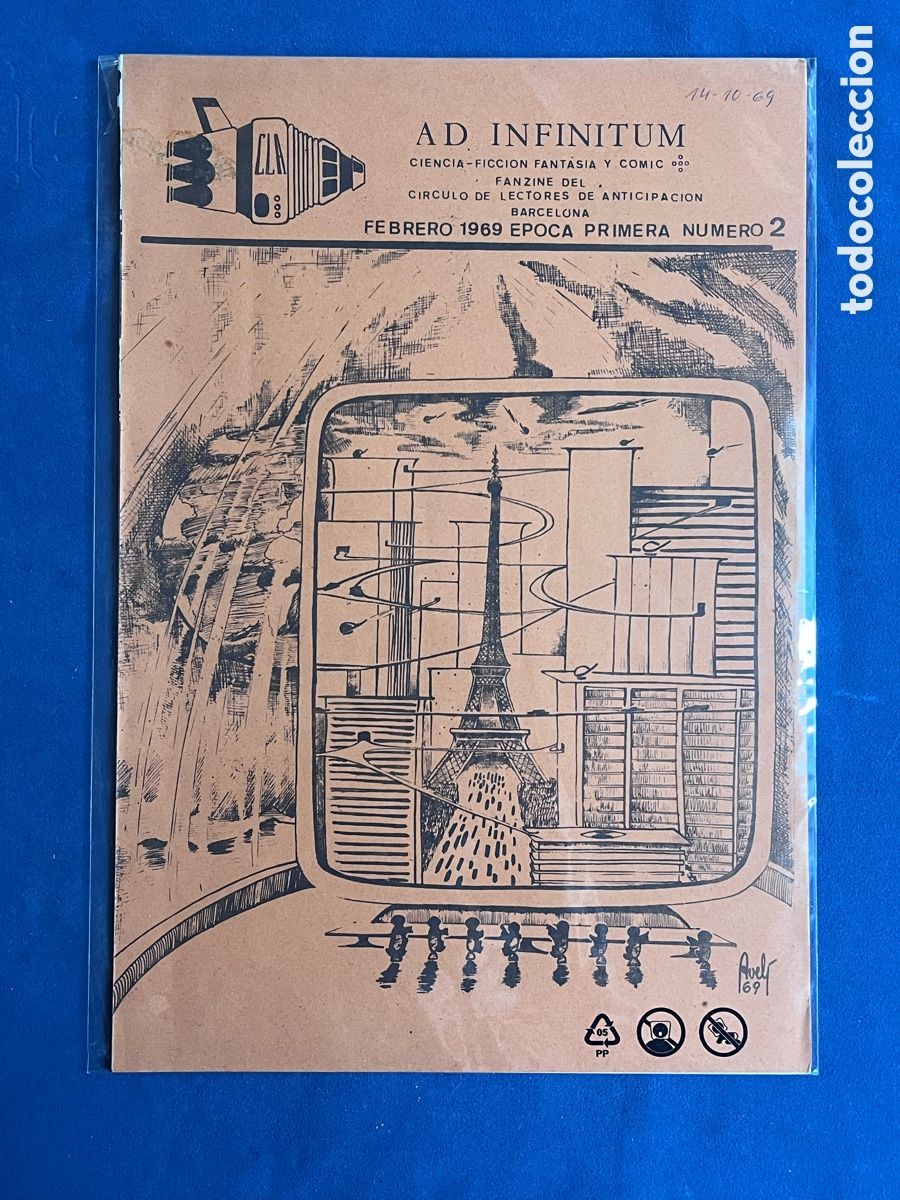 Libros de segunda mano: Ad Infinitum 2. Fanzine del C&iacute;rculo de Lectores de Anticipaci&oacute;n CLA. Febrero 1969 [Bolet&iacute;n, Fancine]