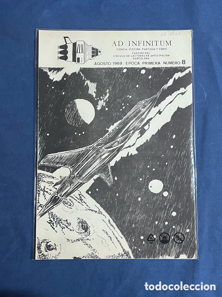 Libros de segunda mano: Ad Infinitum 8. Fanzine del C&iacute;rculo de Lectores de Anticipaci&oacute;n CLA. Agosto 1969 [Bolet&iacute;n, Fancine]