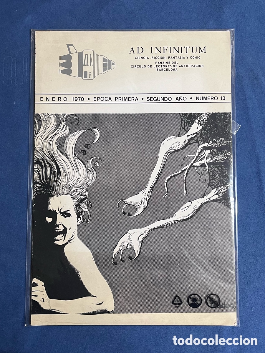 Libros de segunda mano: Ad Infinitum 13. Fanzine del C&iacute;rculo de Lectores de Anticipaci&oacute;n CLA. Enero 1970 [Bolet&iacute;n, Fancine]