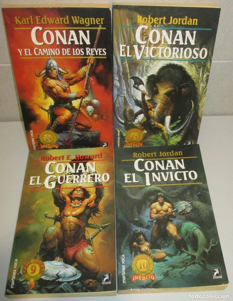 Libri di seconda mano: Lote 4 novelas CONAN n&ordm; 52-53-57-67, MR Martinez Roca 1996-98, Robert E. Howard y otros