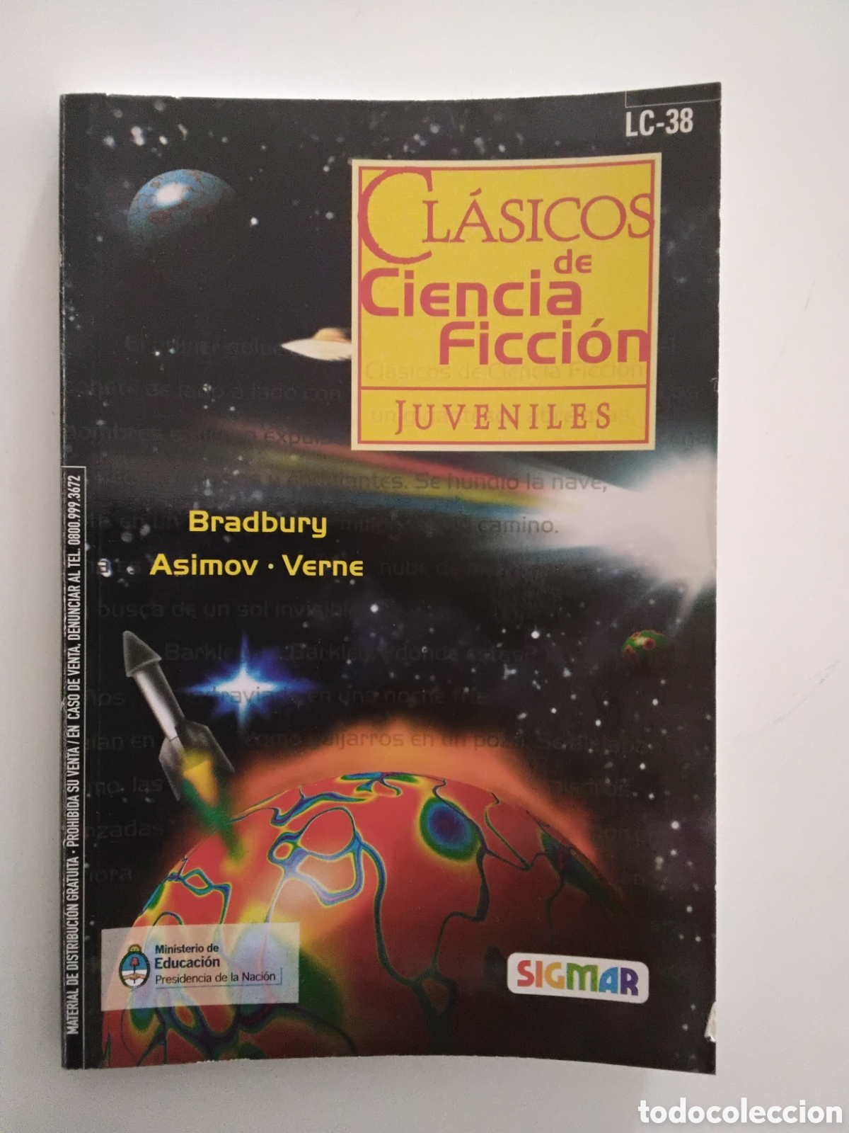 Libros de segunda mano: Ray Bradbury, Isaac Asimov y Julio Verne &mdash; Cl&aacute;sicos de Ciencia Ficci&oacute;n Juveniles &mdash; Sigmar, 2001