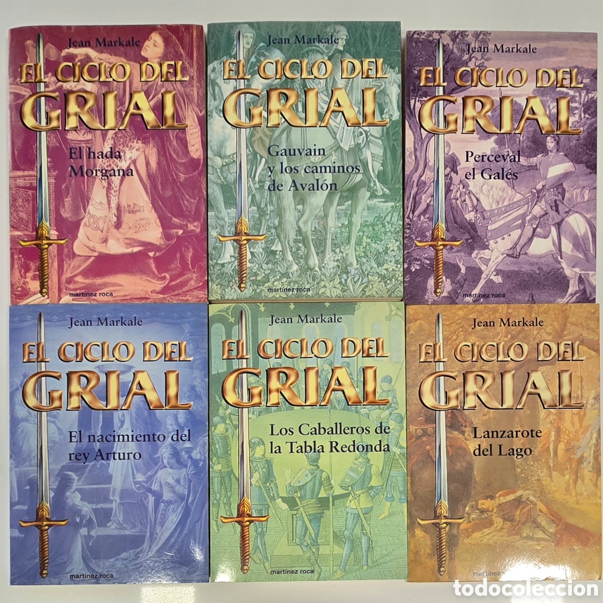 Libros de segunda mano: Jean Markale: Ciclo del Grial 6 libros Mart&iacute;nez Roca Arturo Lanzarote Perceval Morgana Gauvain