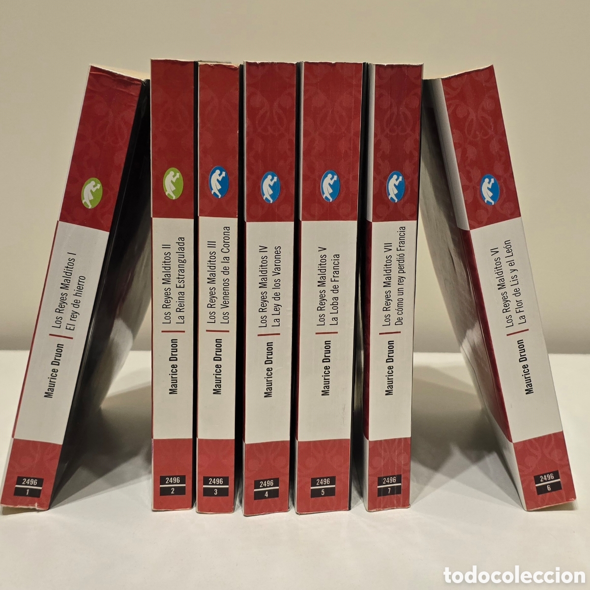 Libros de segunda mano: Maurice Druon Reyes Malditos 7 libros I IV V VI VII rey hierro loba Francia Punto Lectura