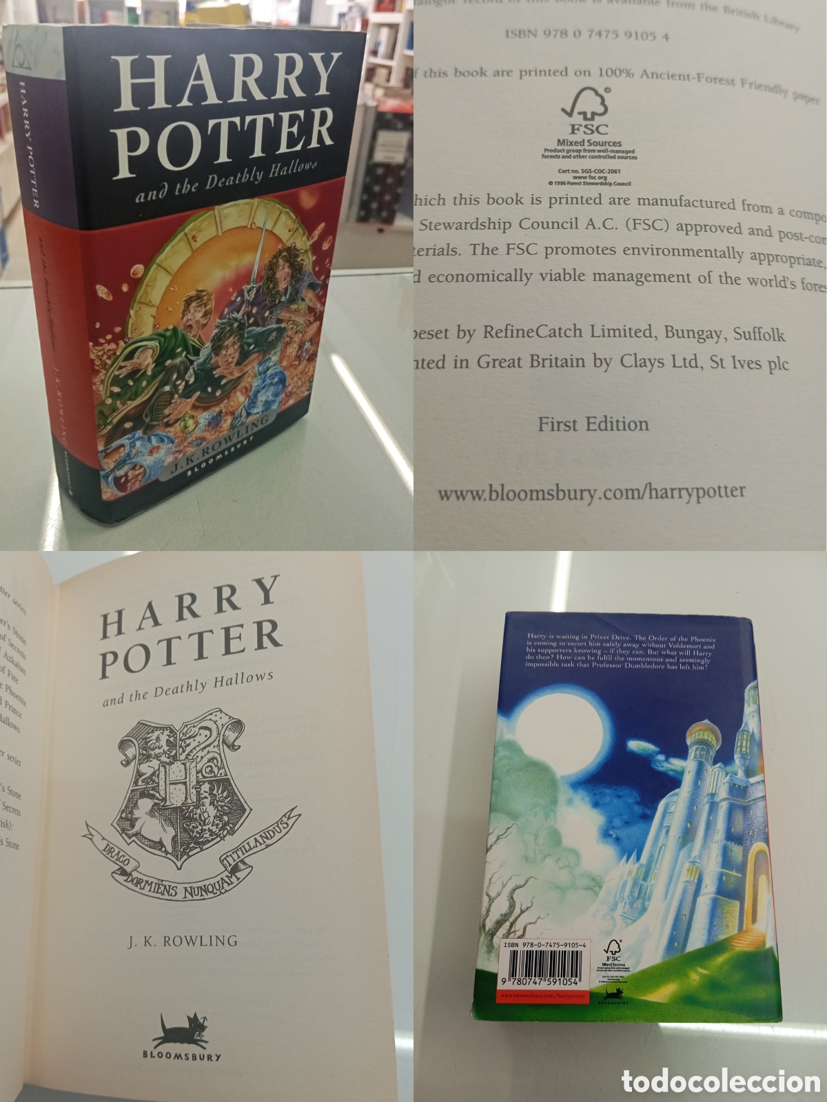 Libros de segunda mano: HARRY POTTER AND THE DEATHLY HALLOWS J.K. ROWLING 2007 FIRST EDITION PRIMERA EDICION TAPA DURA