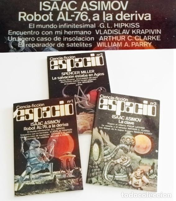 Libros de segunda mano: LOTE DE LIBROS CIENCIA FICCI&Oacute;N ESPACIO 1 2 3 RELATOS ISAAC ASIMOV ROBOT AL-76... MILLER RAY BRADBURY