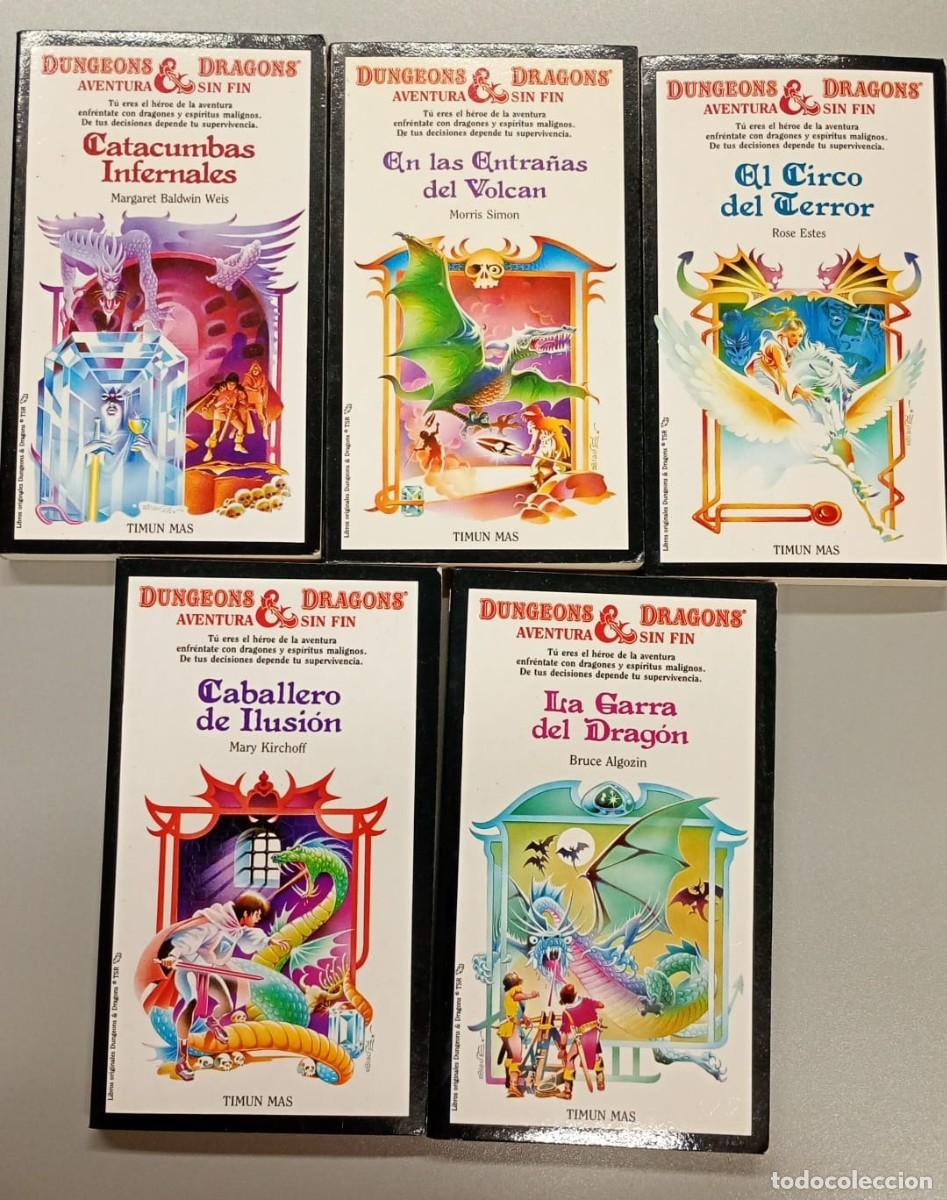 Libros de segunda mano: 5 libros: 16 al 20, dungeons dragons aventura sin fin timun mas. Buen estado