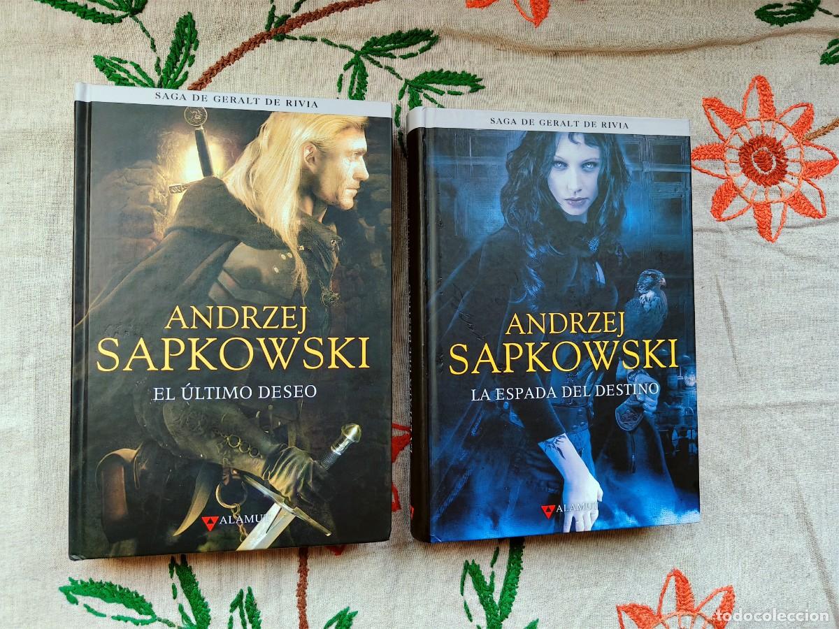Libros de segunda mano: &Uacute;ltimo deseo y espada destino. Geralt de Rivia 1 y 2. Sapkowski. Alamut. Tapa dura.