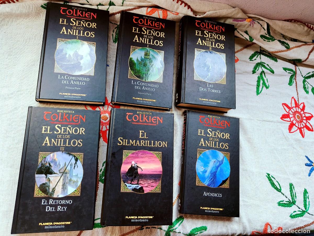 Libros de segunda mano: Trilog&iacute;a Se&ntilde;or Anillos, Hobbit, Silmarillion. Biblioteca Tolkien. Minotauro.